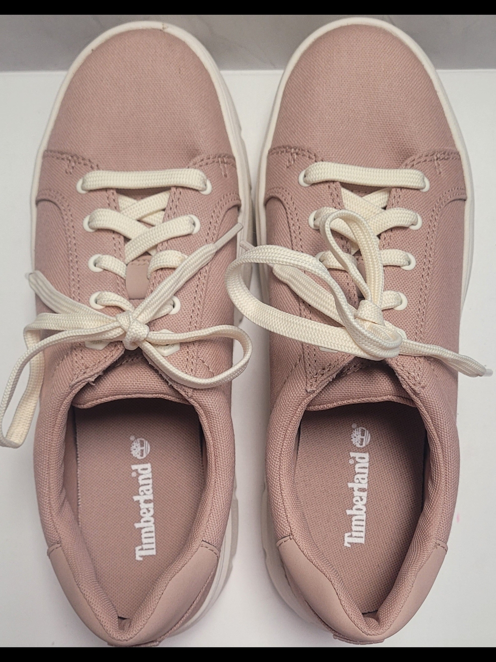Timberland Women's Blush Pink Canvas Low-Top Sneakers
